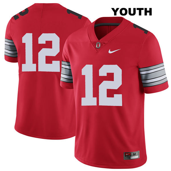 Ohio State Buckeyes Youth Matthew Baldwin #12 Red Authentic Nike 2018 Spring Game No Name College NCAA Stitched Football Jersey TL19G10NS